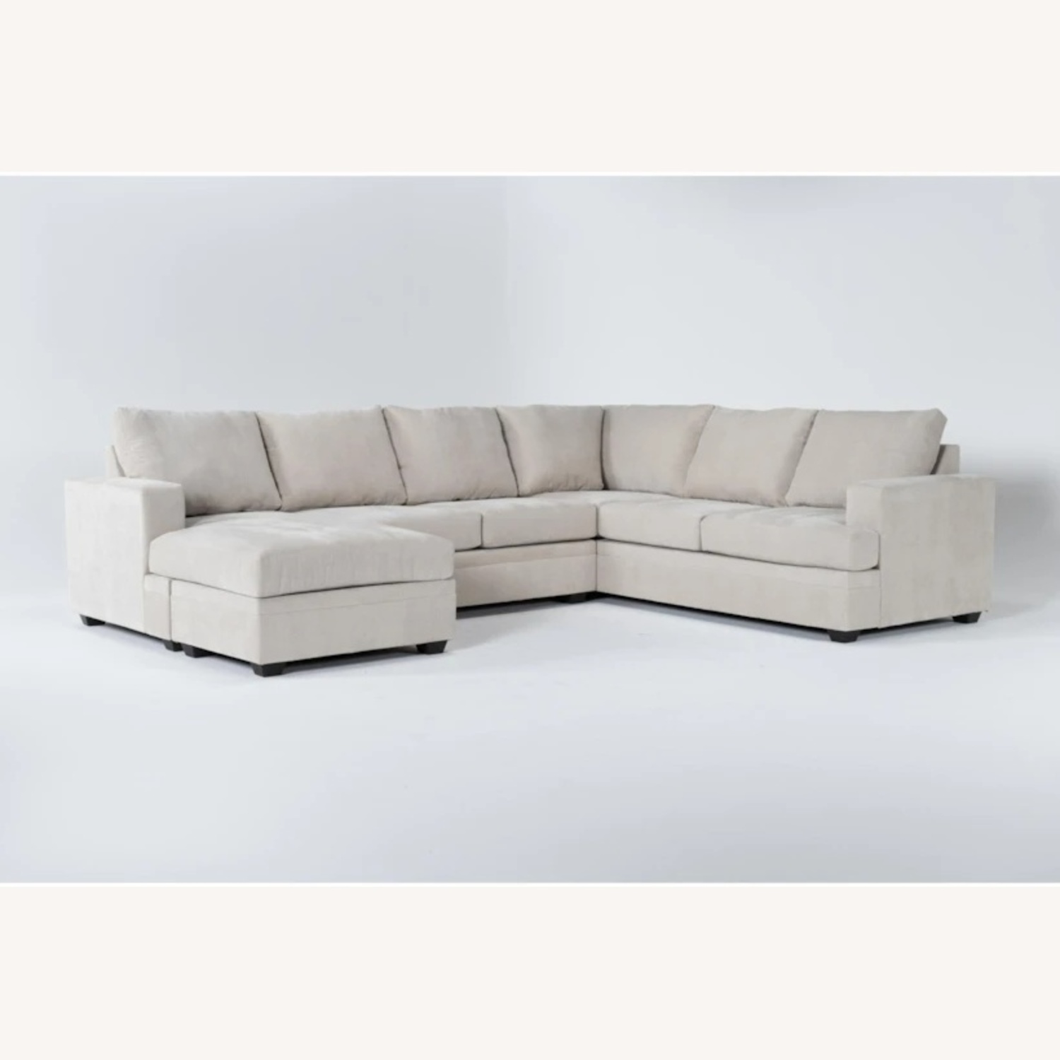 Living Spaces Beige 6 Pc Sectional Sofa - image-5