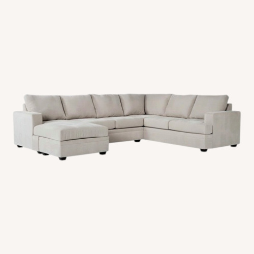 Used Living Spaces Beige 6 Pc Sectional Sofa for sale on AptDeco