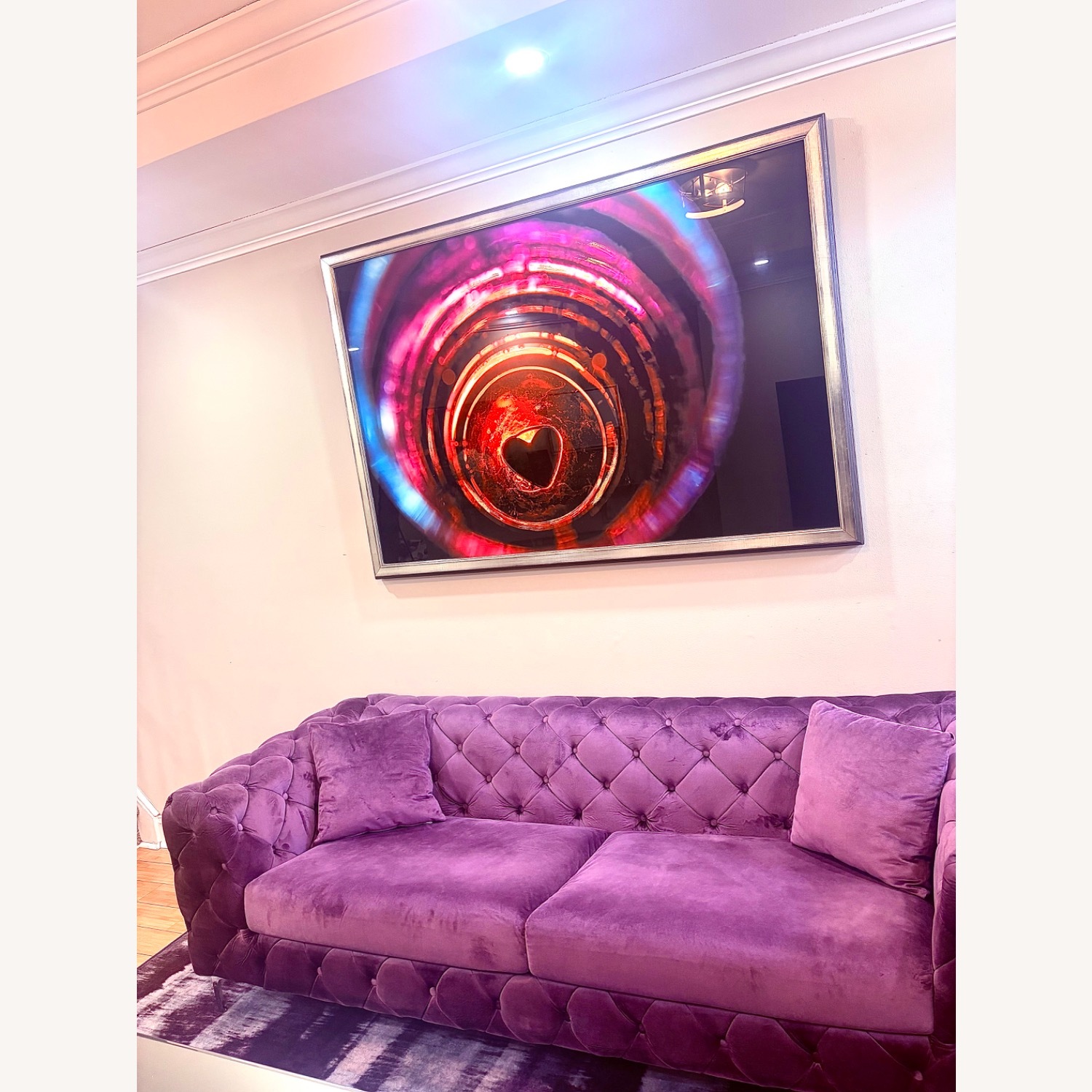 Chesterfield-Style Velvet Sofa - image-3