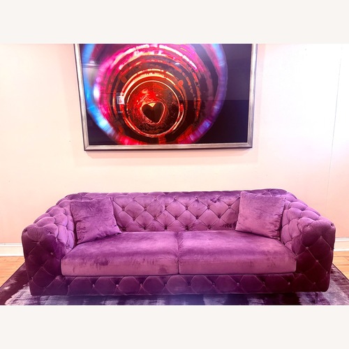Used Chesterfield-Style Velvet Sofa  for sale on AptDeco