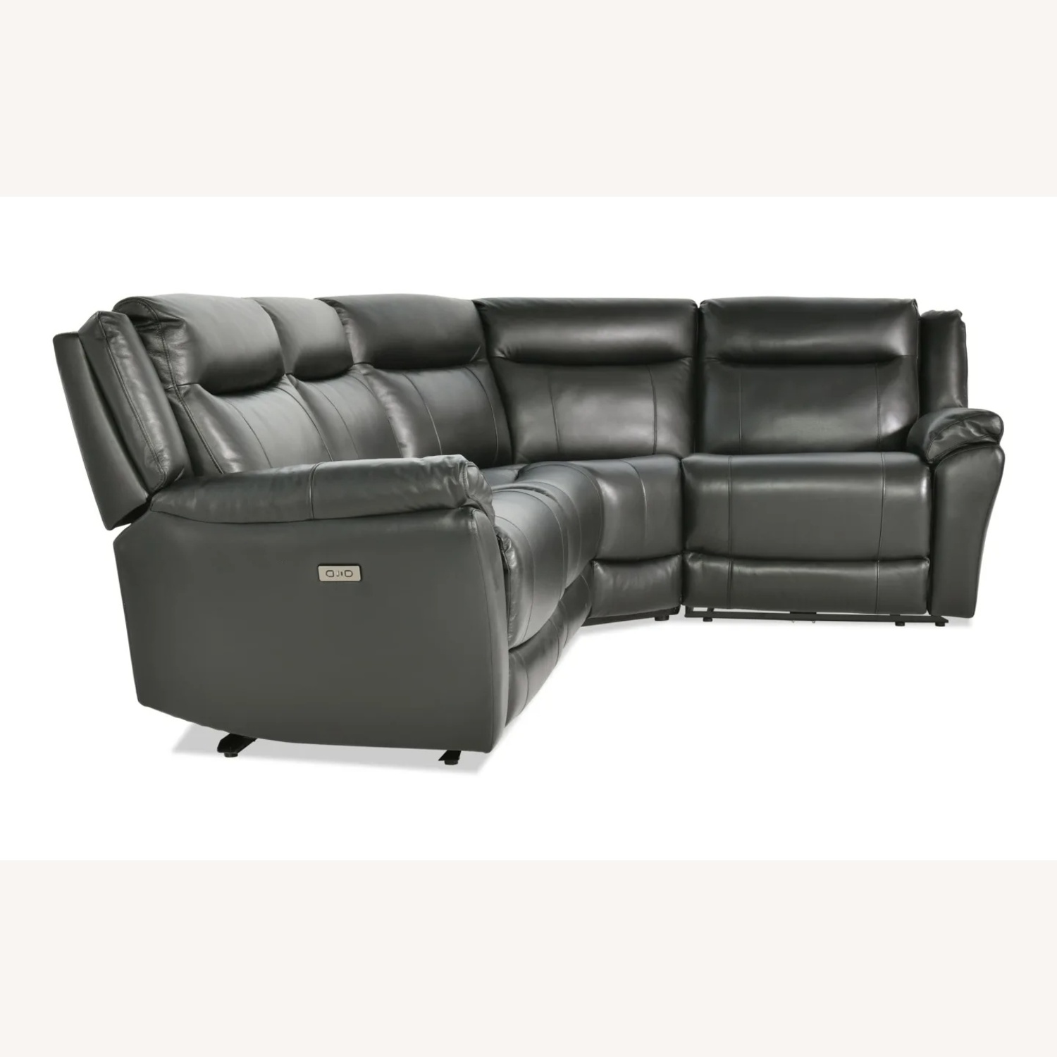 Bob's Discount Frontier Black Leather Recliner Couch - image-6
