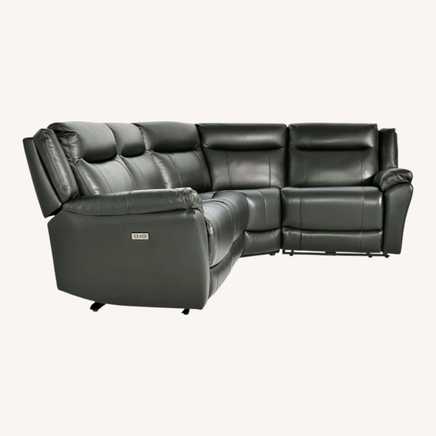 Bob's Discount Frontier Black Leather Recliner Couch - image-7