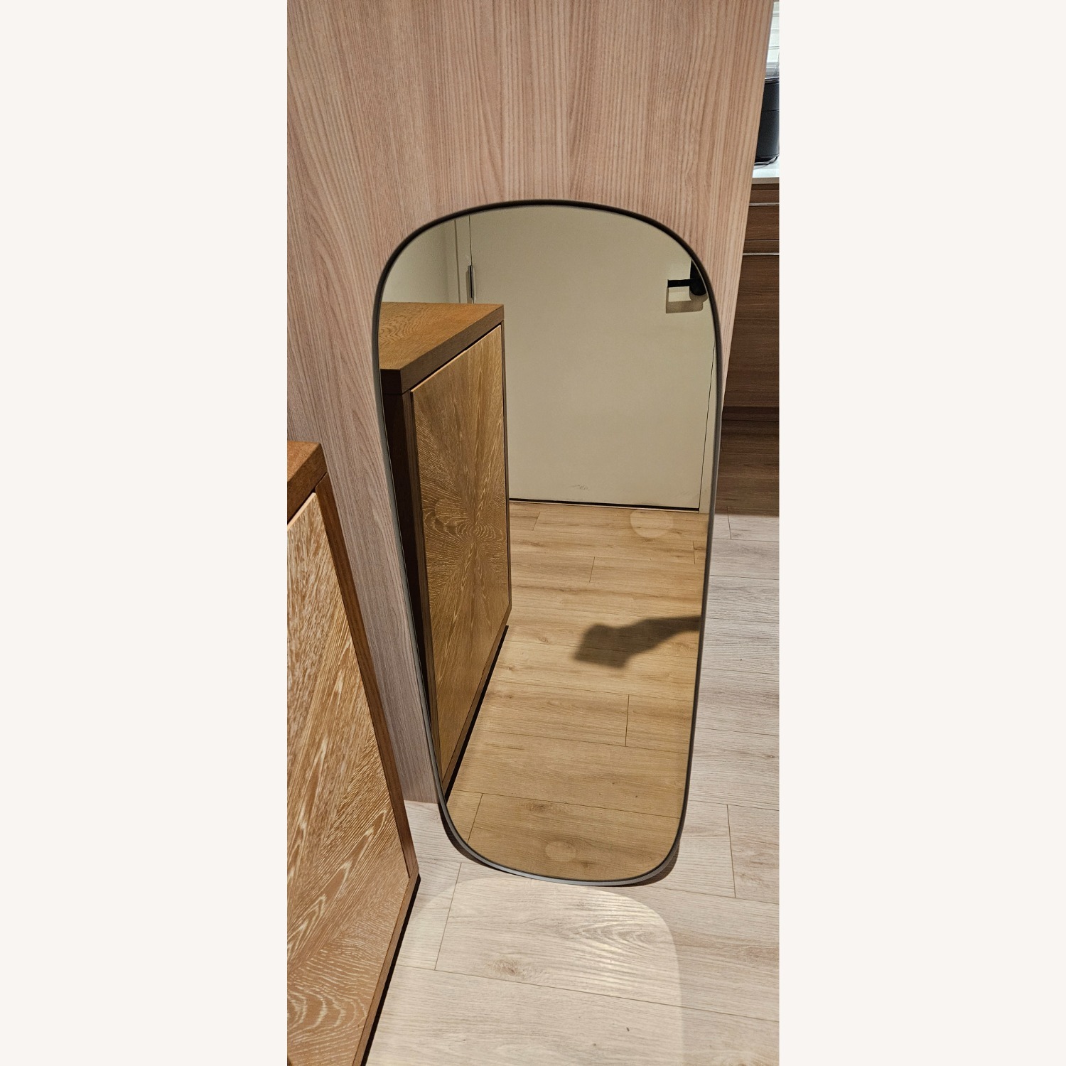Design Within Reach Light Gray Metal Wall Mirror - image-1