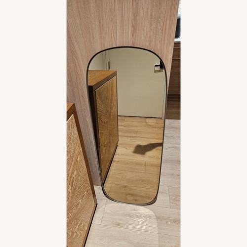 Used Design Within Reach Light Gray Metal Wall Mirror for sale on AptDeco