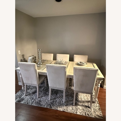 Used Citadel White Wood Dining Table for sale on AptDeco