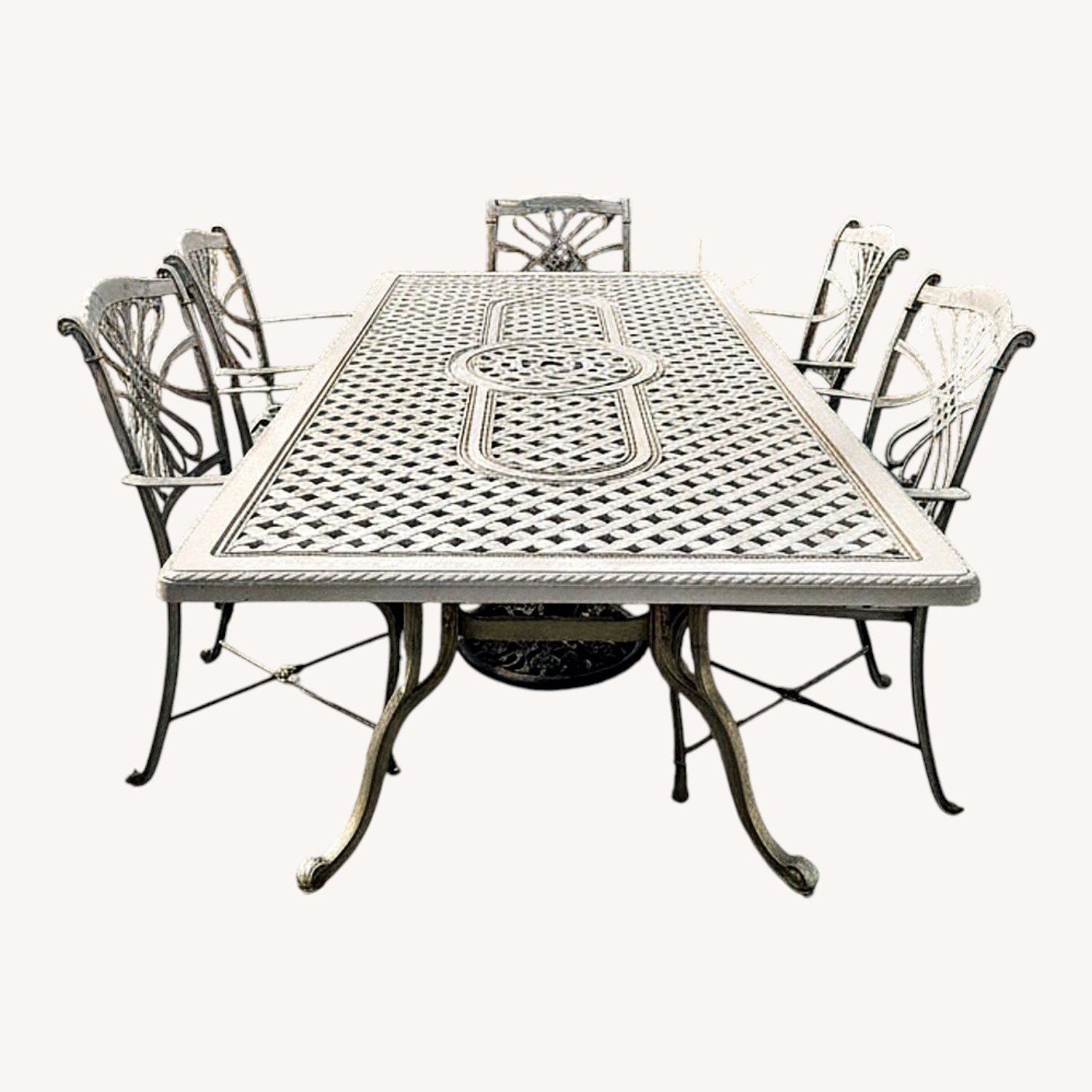 Light Gray Metal Patio Furniture - image-0
