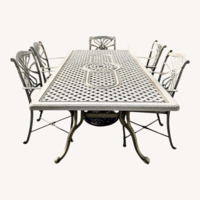 Light Gray Metal Patio Furniture
