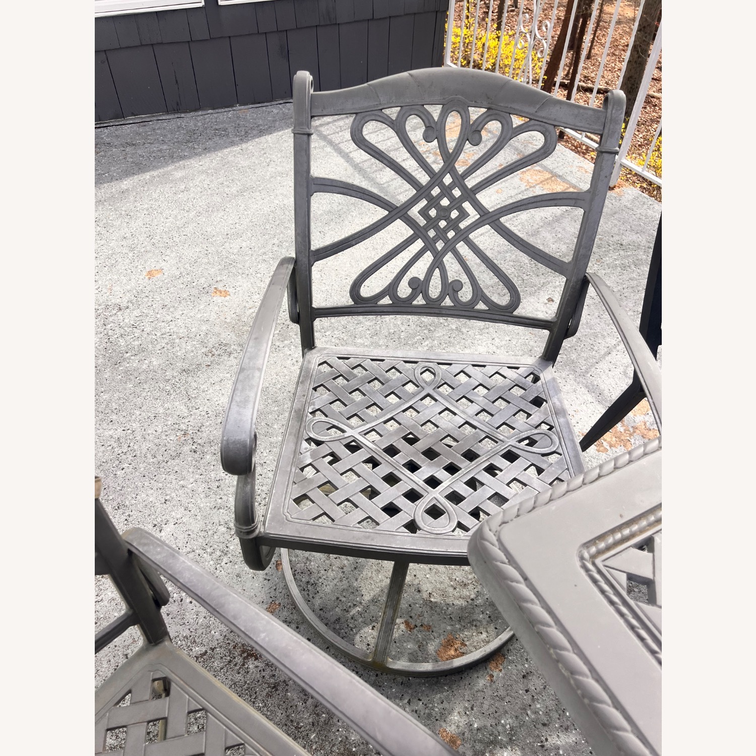 Light Gray Metal Patio Furniture - image-3