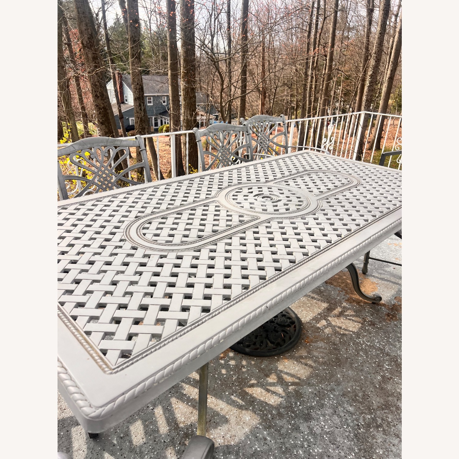 Light Gray Metal Patio Furniture - image-1