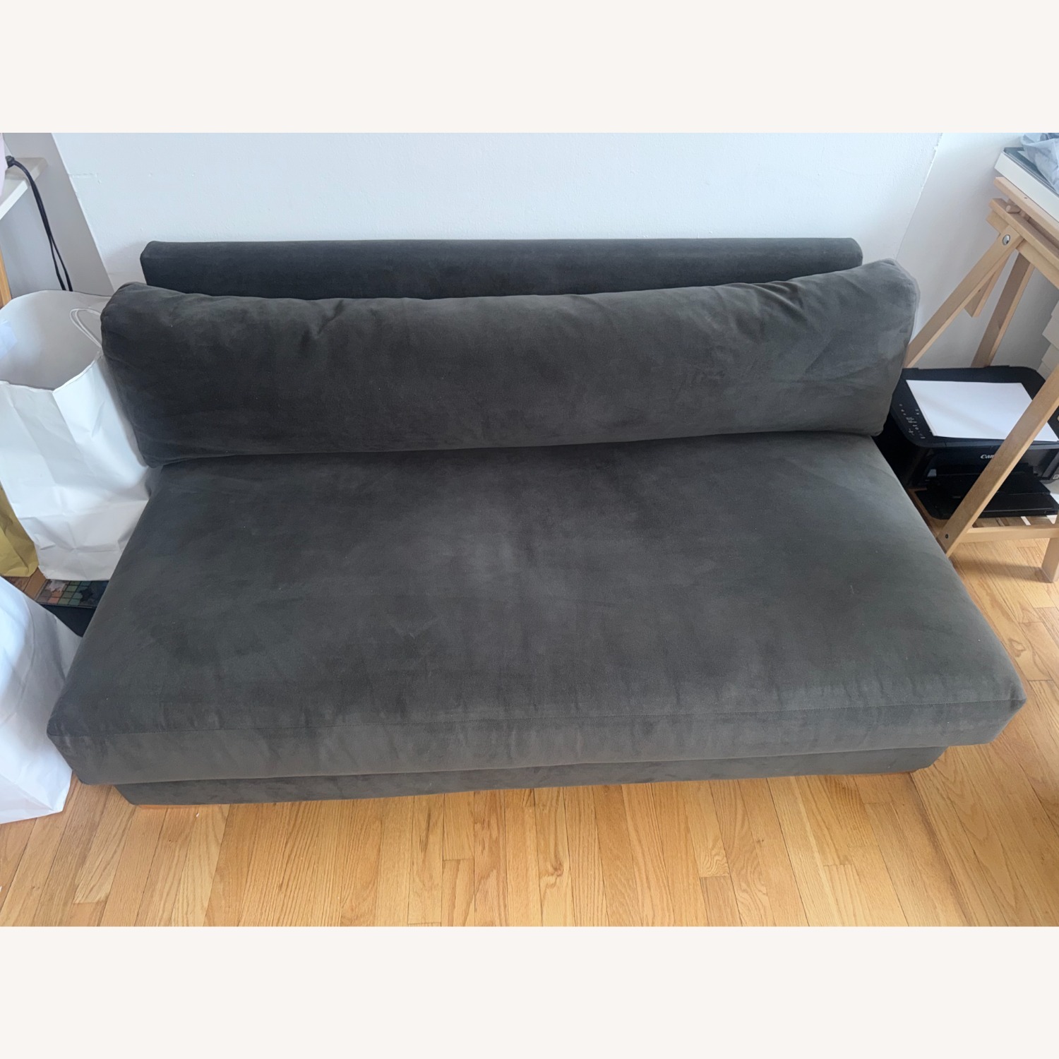 CB2 Deseo 65" Sofa Dark Gray Fabric 2 Seater Sofa - image-2