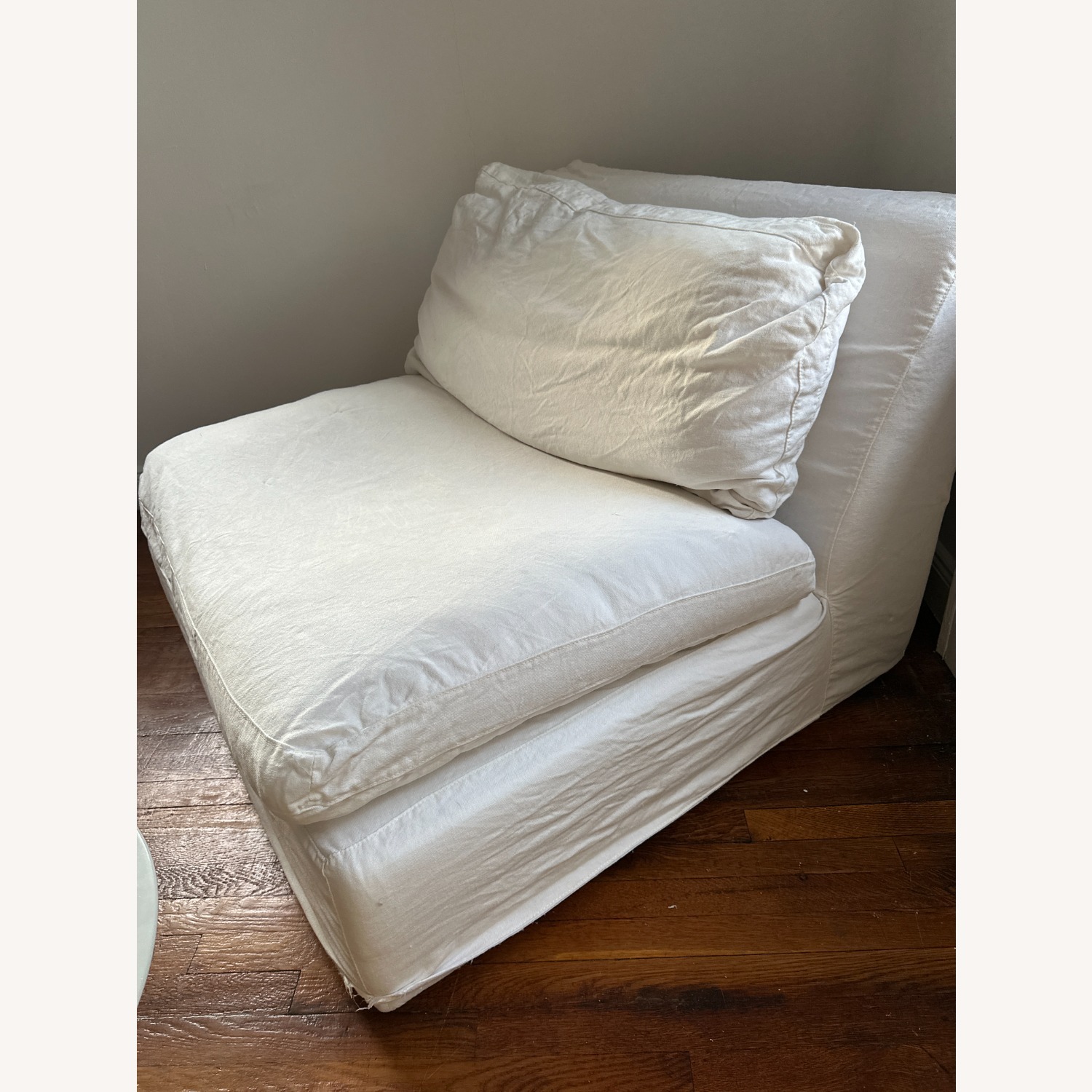 Timothy Oulton White Linen Accent Chair - image-2