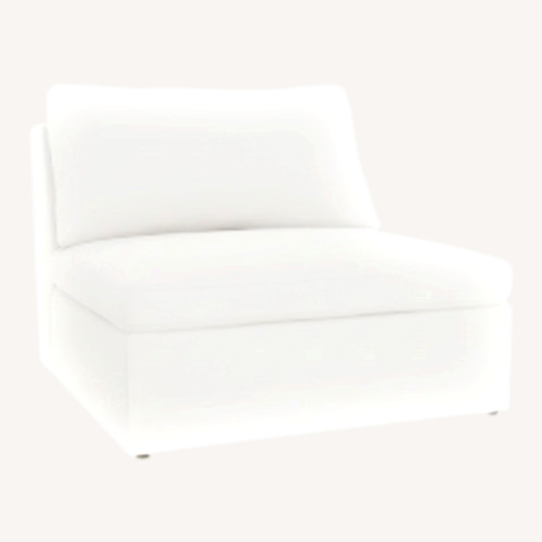 Used Timothy Oulton White Linen Accent Chair for sale on AptDeco