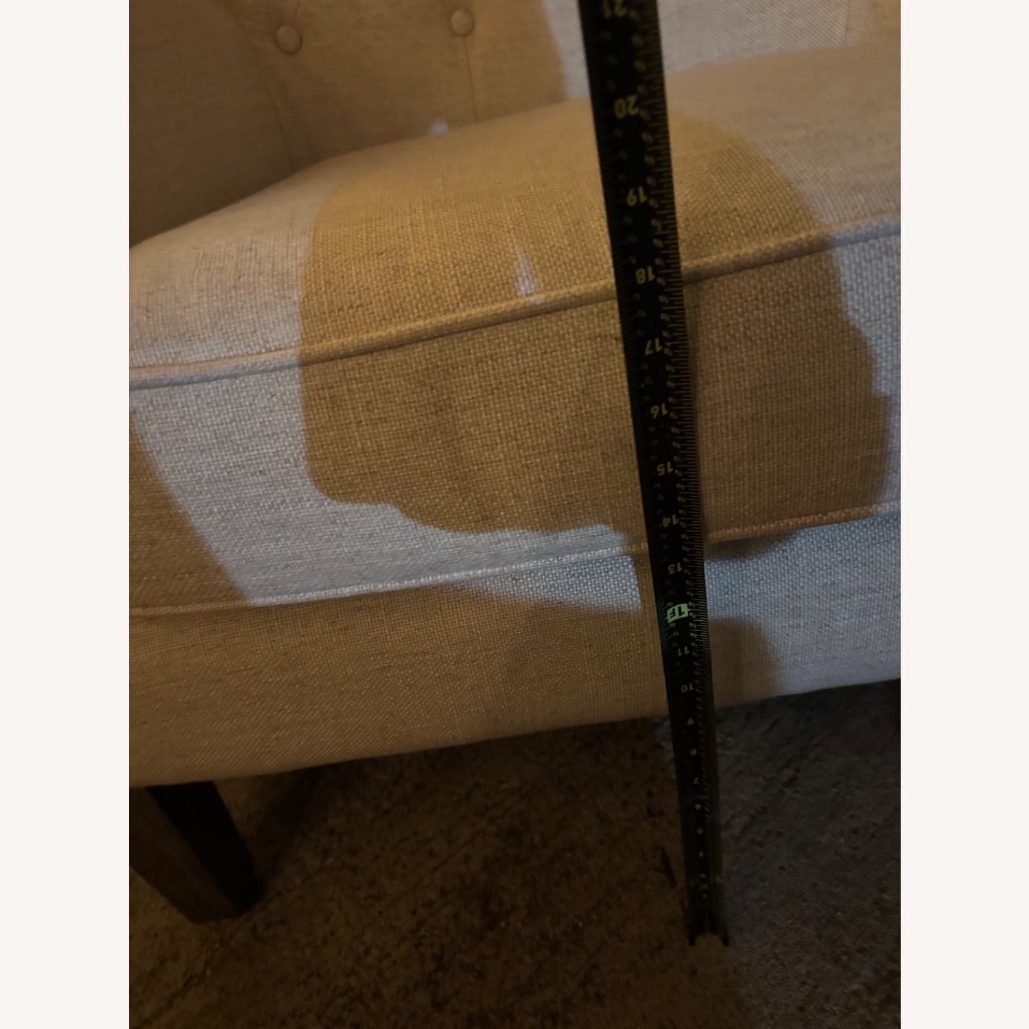 Tufted Large Armchair Nailhead Trim - image-6