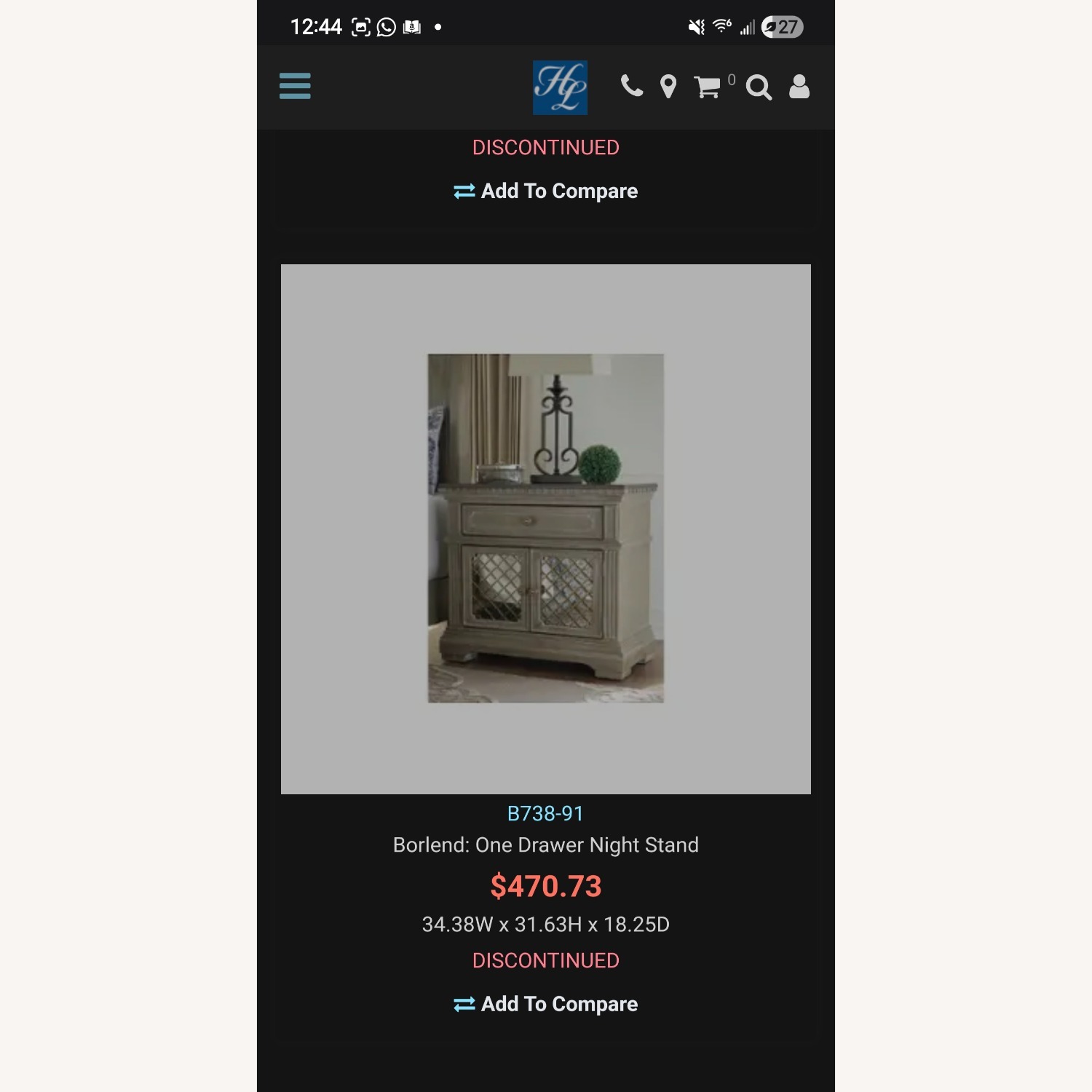 Ashley Furniture Borlend Wood Veneer Nightstands - image-3