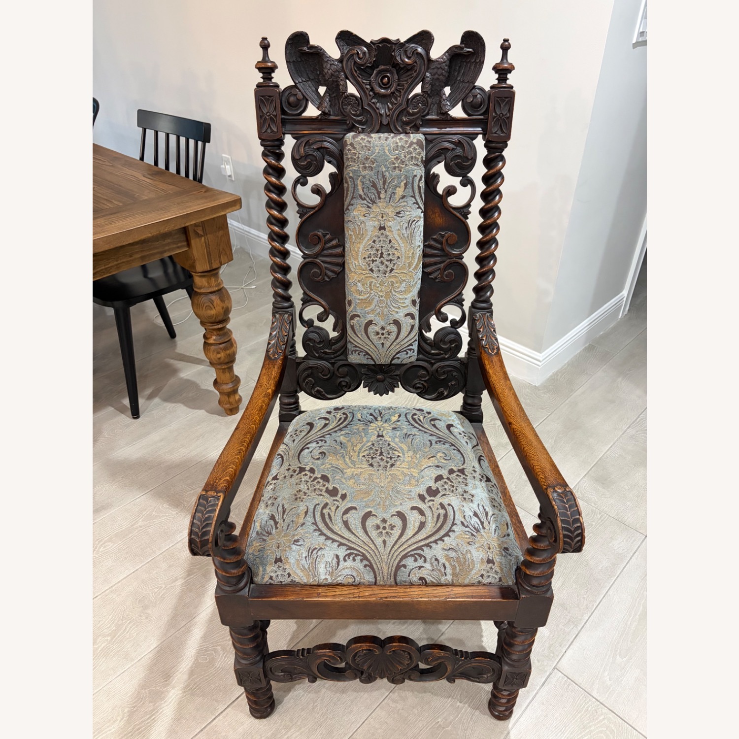 Vintage/Antique  Dark Brown Accent Chairs - image-2