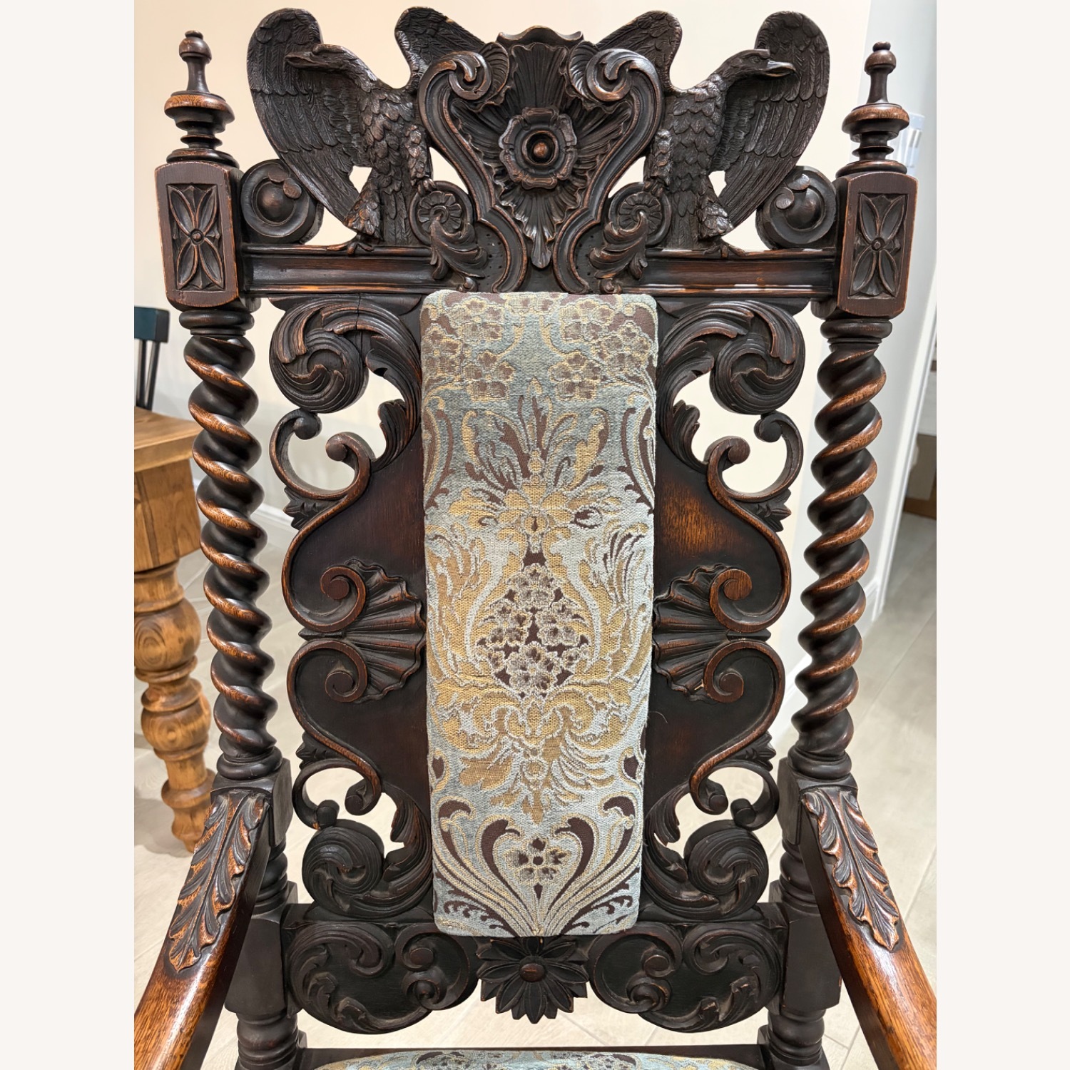 Vintage/Antique  Dark Brown Accent Chairs - image-7