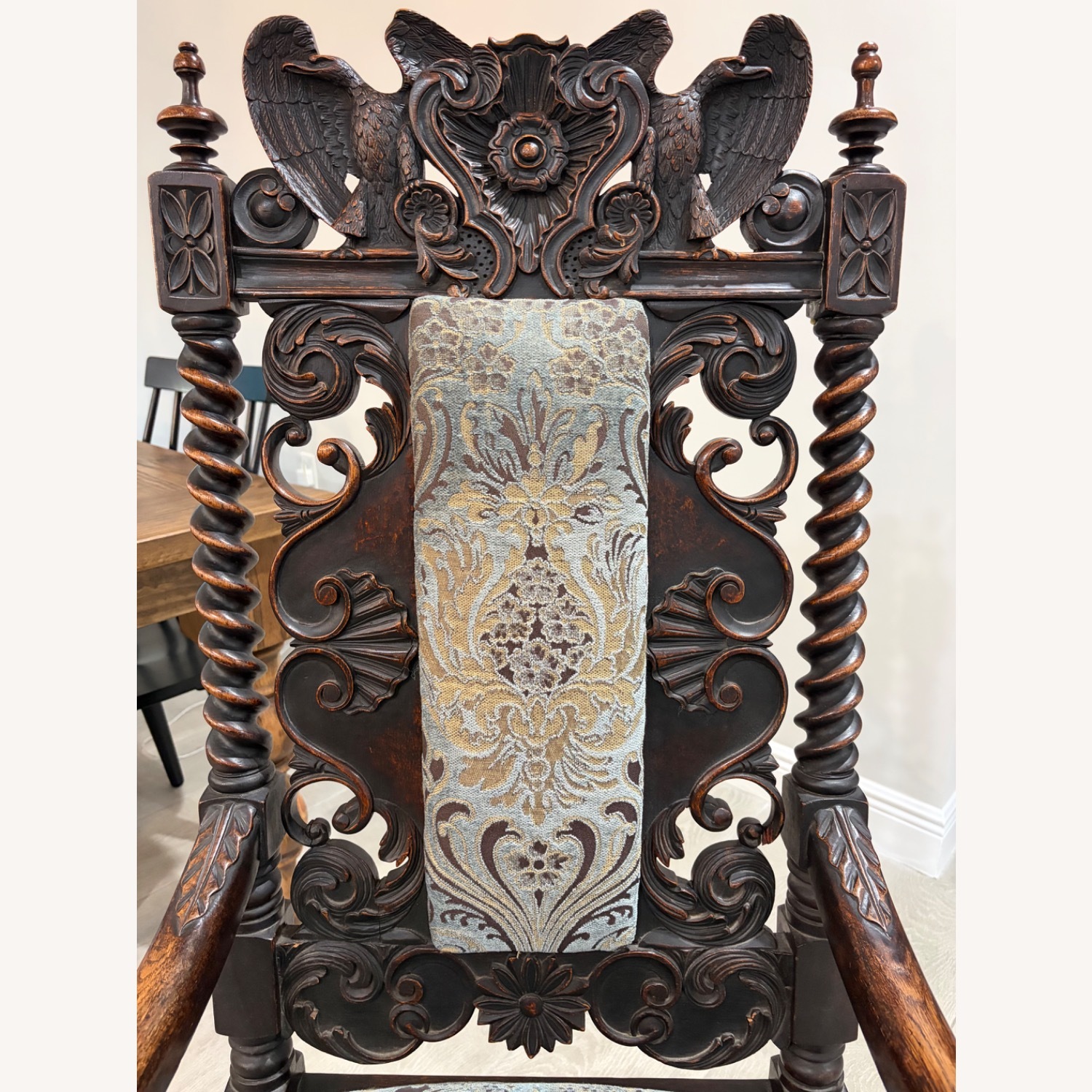 Vintage/Antique  Dark Brown Accent Chairs - image-6