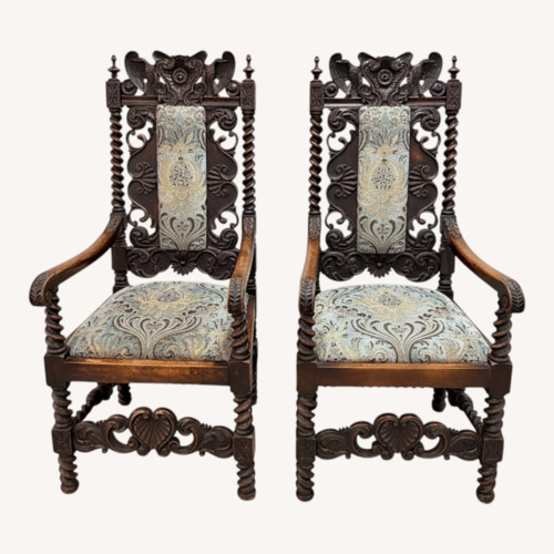 Used Vintage/Antique Dark Brown Accent Chairs for sale on AptDeco