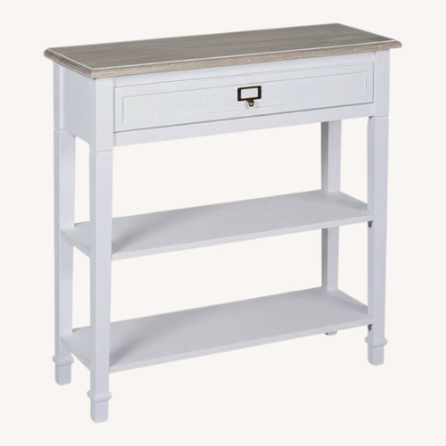 Used Amazon White Wood Coffee Table for sale on AptDeco