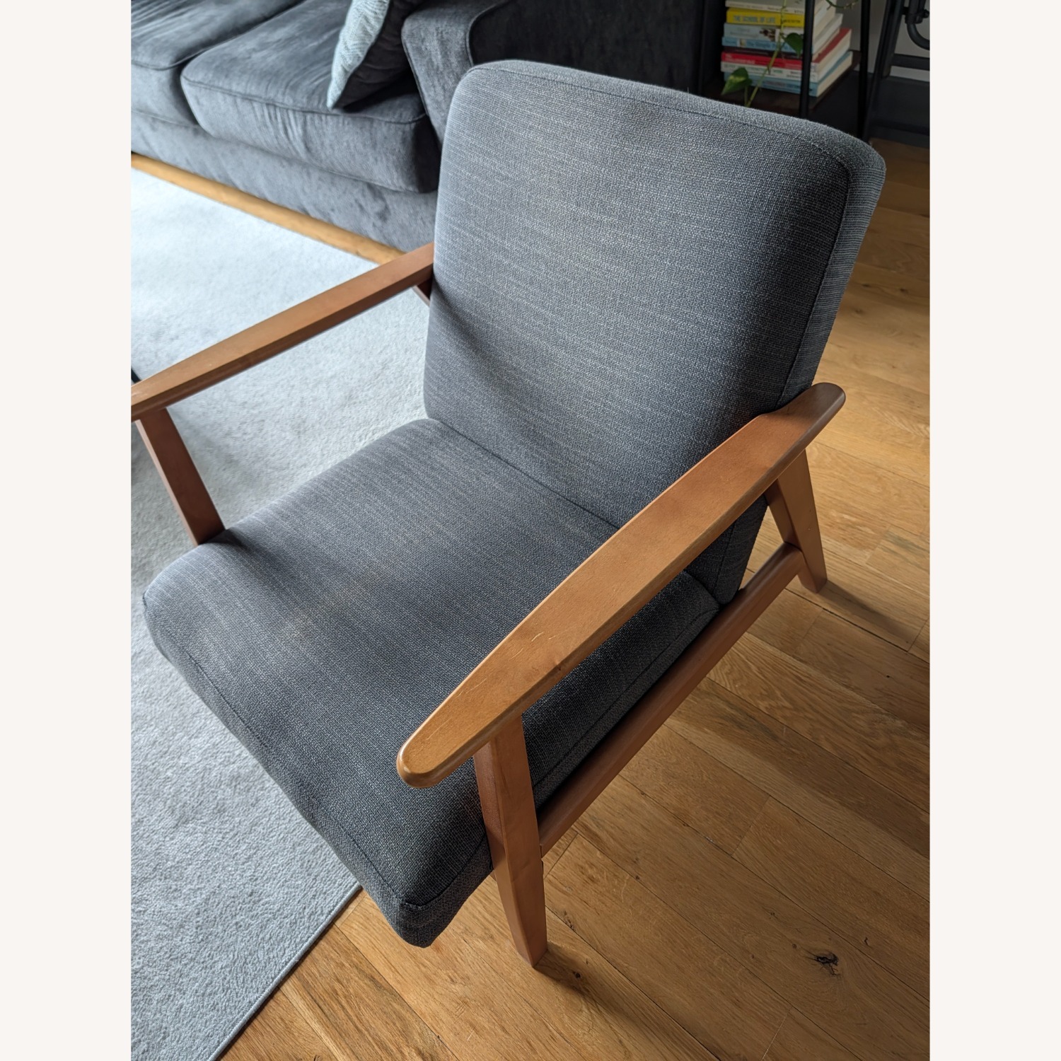 IKEA Ekenäset Light Gray Fabric Armchair - image-3