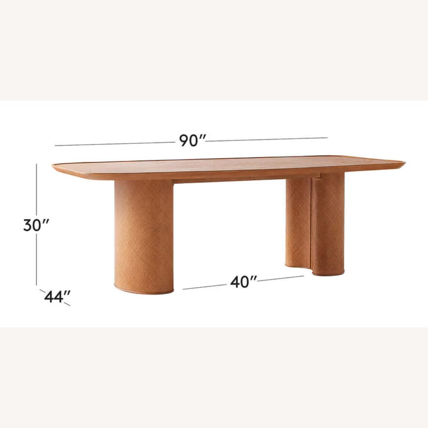 CB2 Crest Natural Rattan Dining Table - image-3