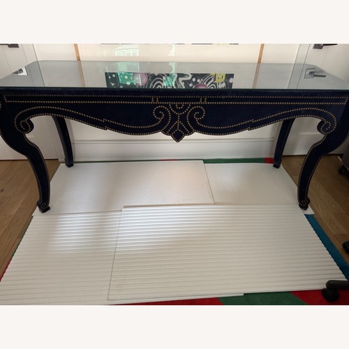 Used Blue Velvet Console for sale on AptDeco