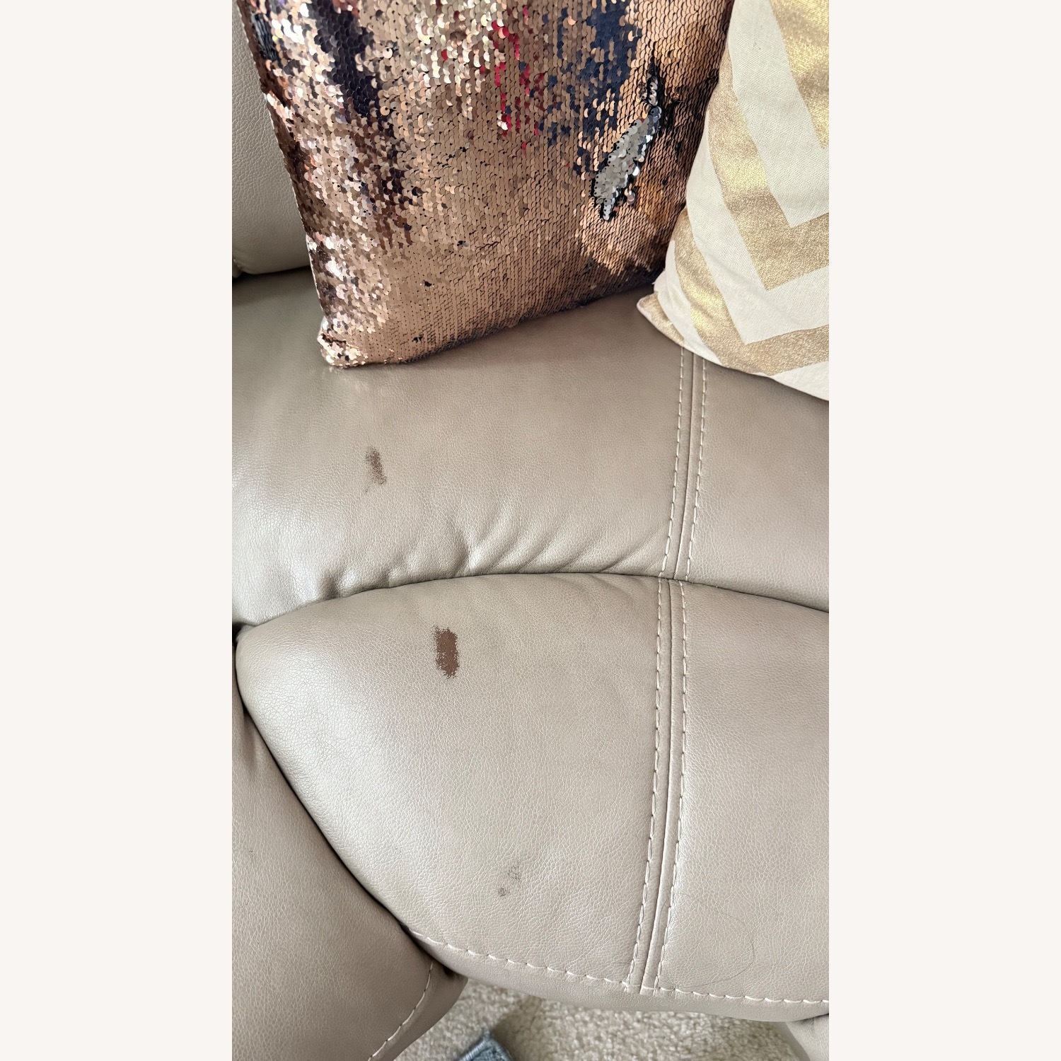 Havertys Natural Leather 3+ Piece Sectional - image-6