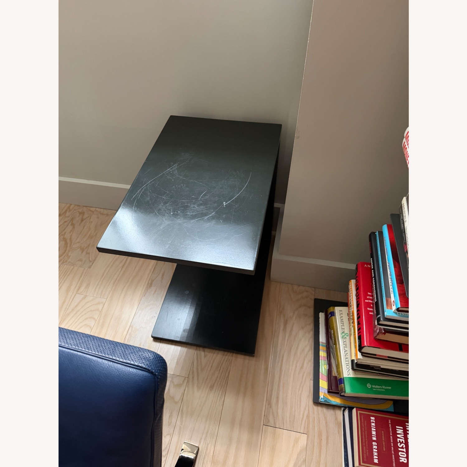 Modern Charcoal Pedestal Side Tables, Pair - image-4