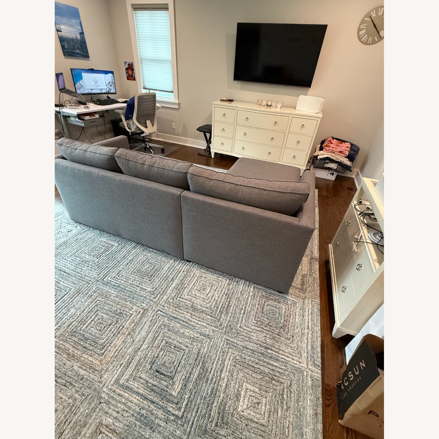 West Elm Harris Dark Gray Fabric Sleeper Sofa - image-5