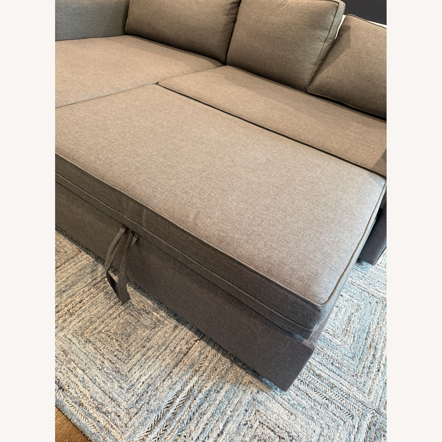 West Elm Harris Dark Gray Fabric Sleeper Sofa - image-9
