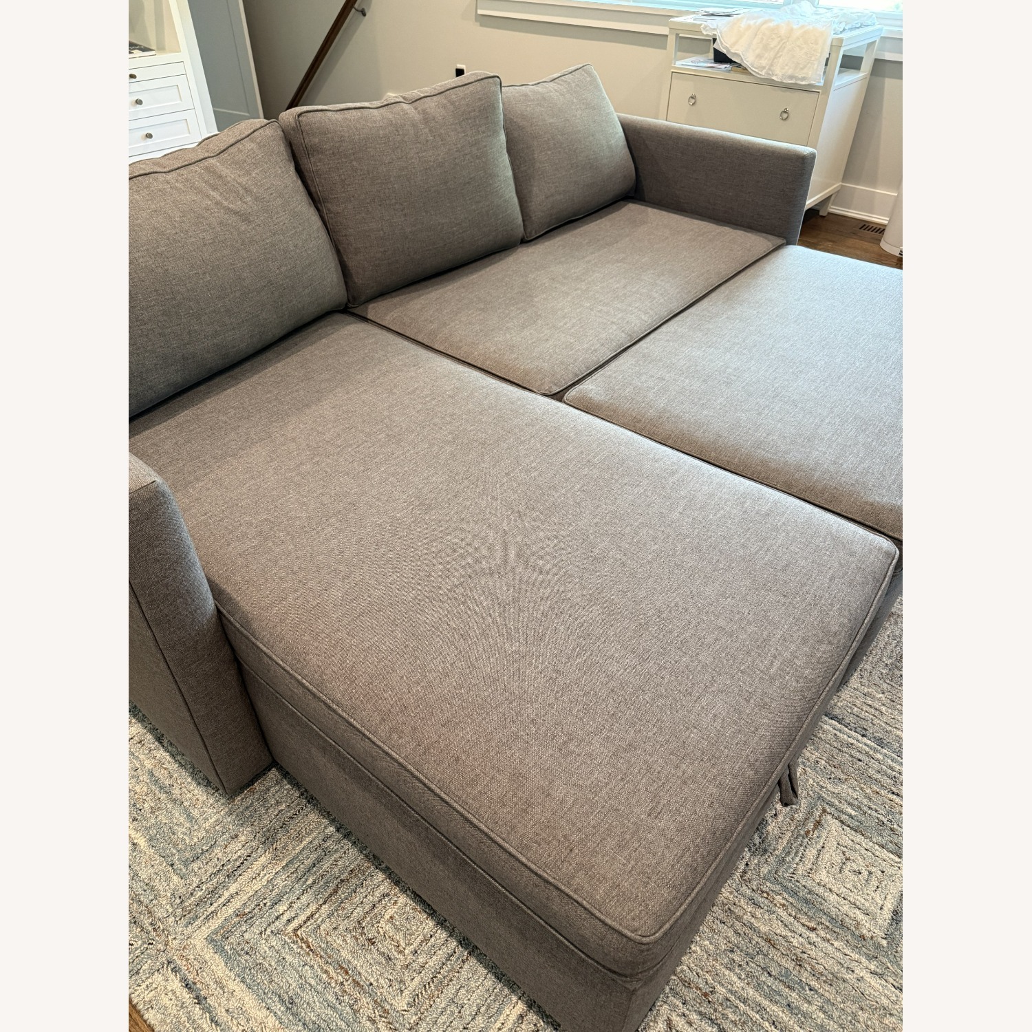 West Elm Harris Dark Gray Fabric Sleeper Sofa - image-10