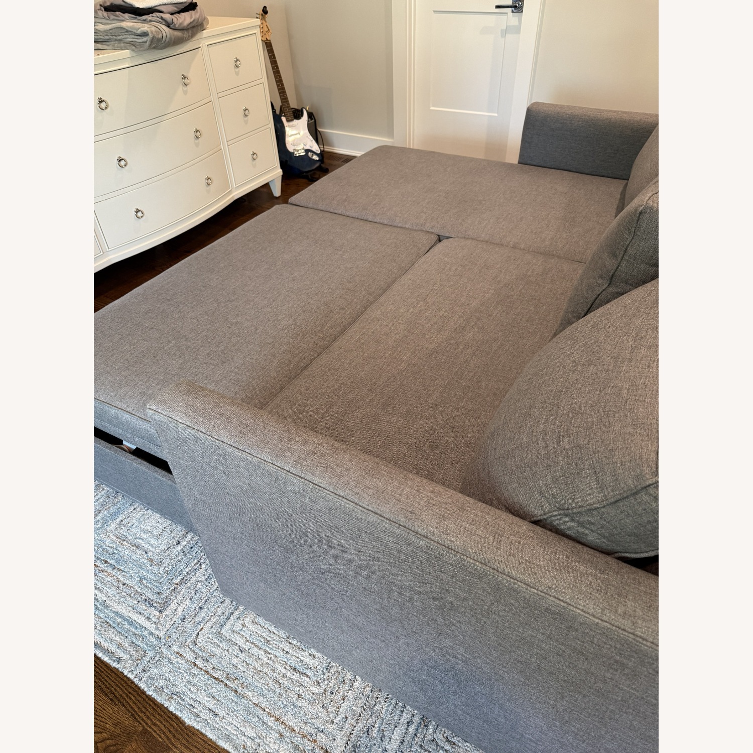 West Elm Harris Dark Gray Fabric Sleeper Sofa - image-12