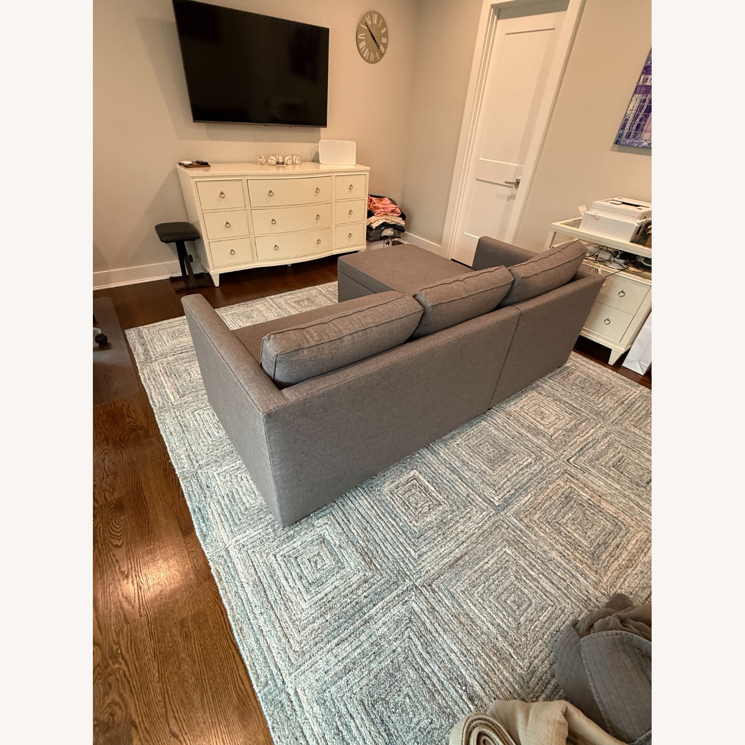 West Elm Harris Dark Gray Fabric Sleeper Sofa - image-6