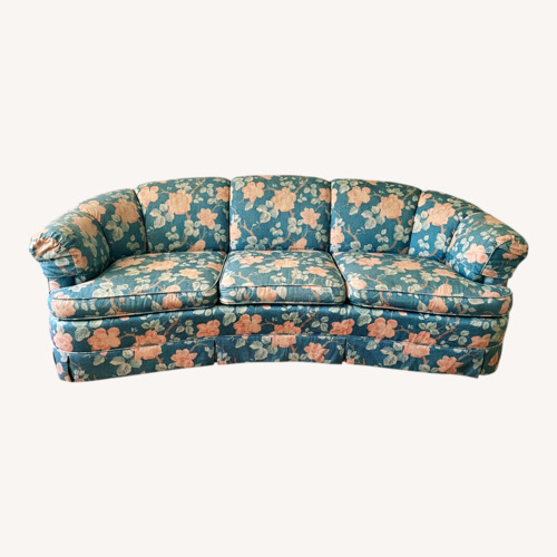 Used Kindel Furniture Blue Fabric 3+ Seater Sofa for sale on AptDeco