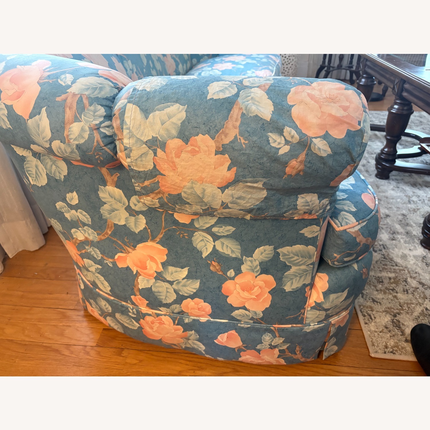 Kindel Furniture Blue Fabric 3+ Seater Sofa - image-5