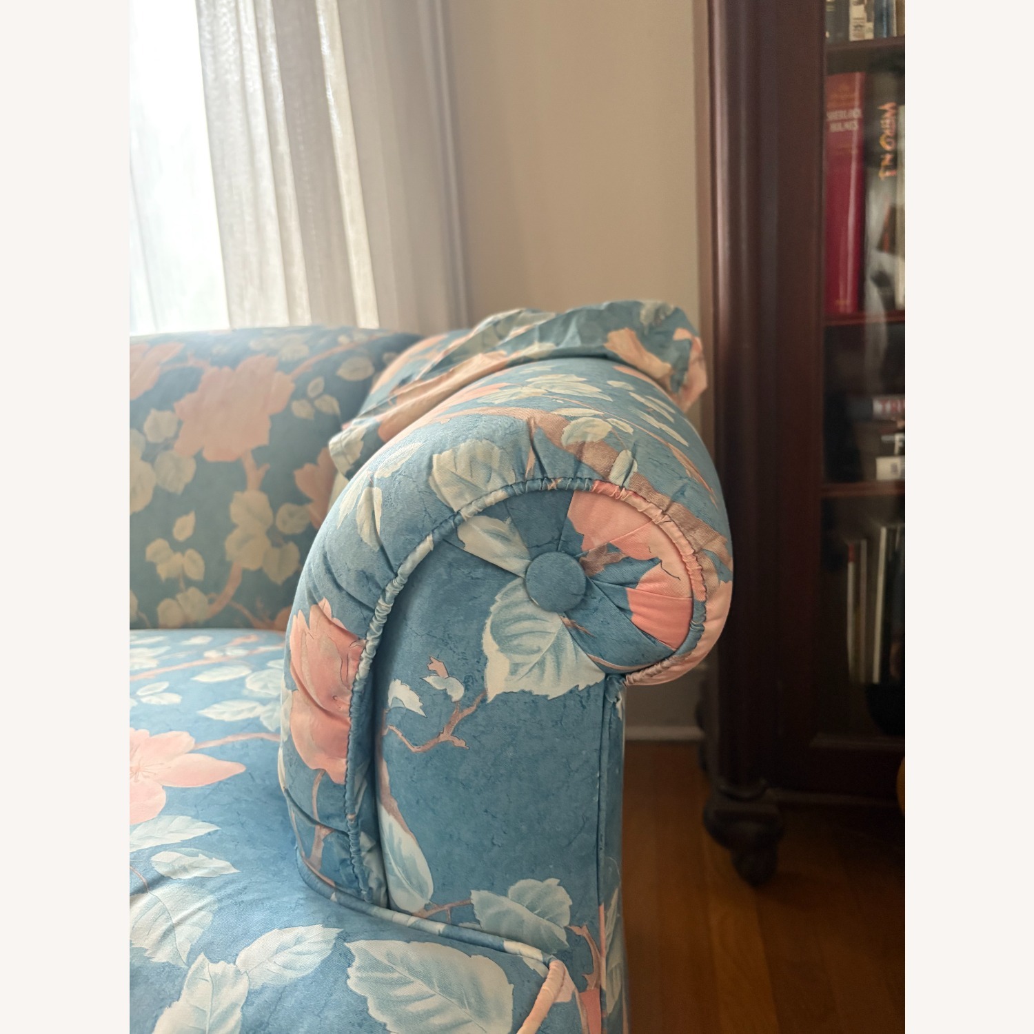 Kindel Furniture Blue Fabric 3+ Seater Sofa - image-4