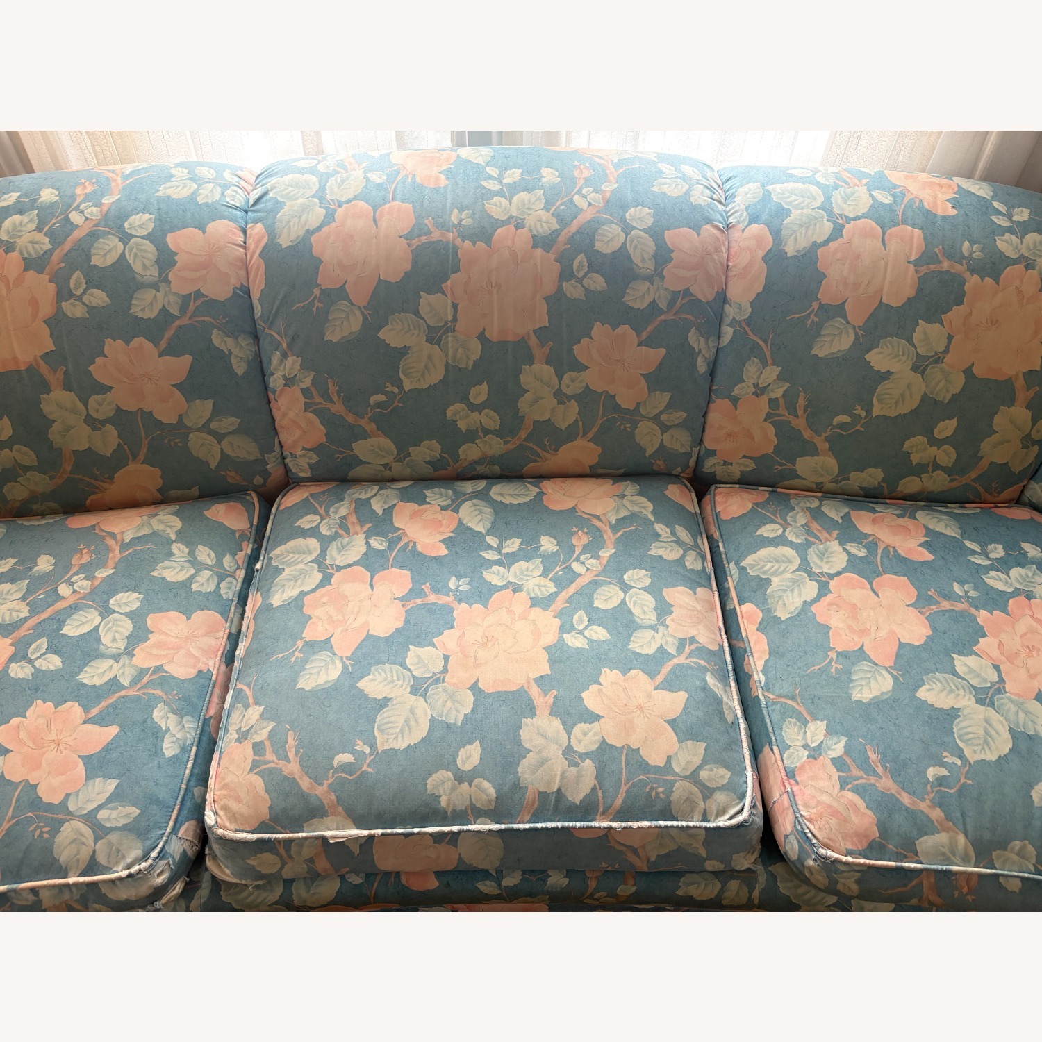 Kindel Furniture Blue Fabric 3+ Seater Sofa - image-2