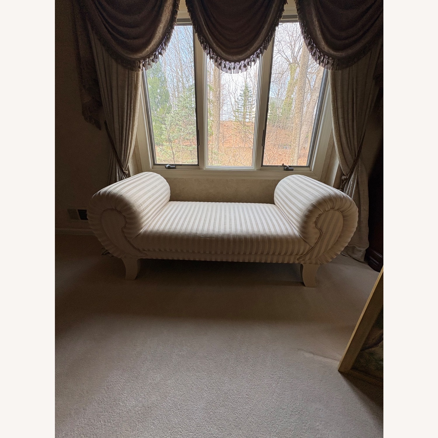 Century Furniture Natural Fabric Bench - image-2