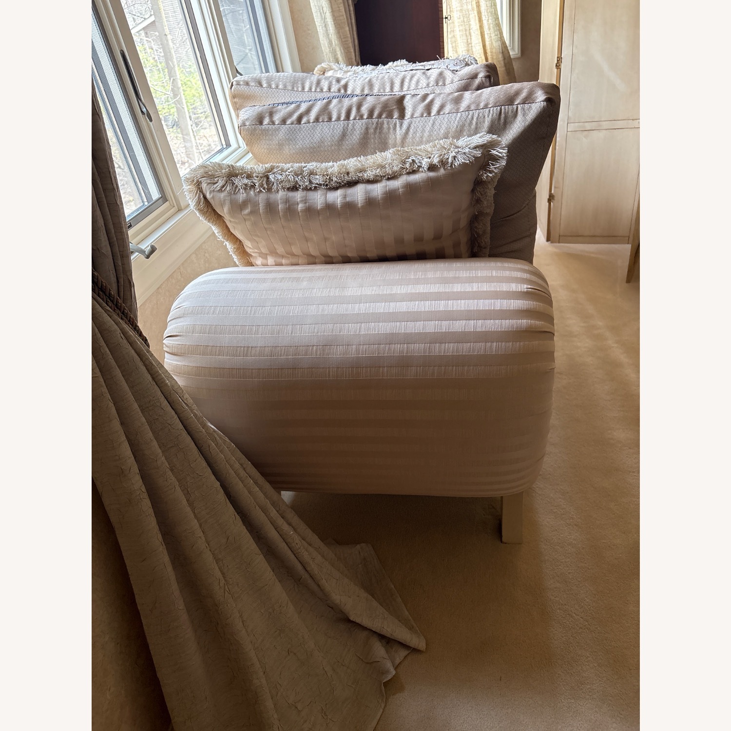 Century Furniture Natural Fabric Bench - image-3