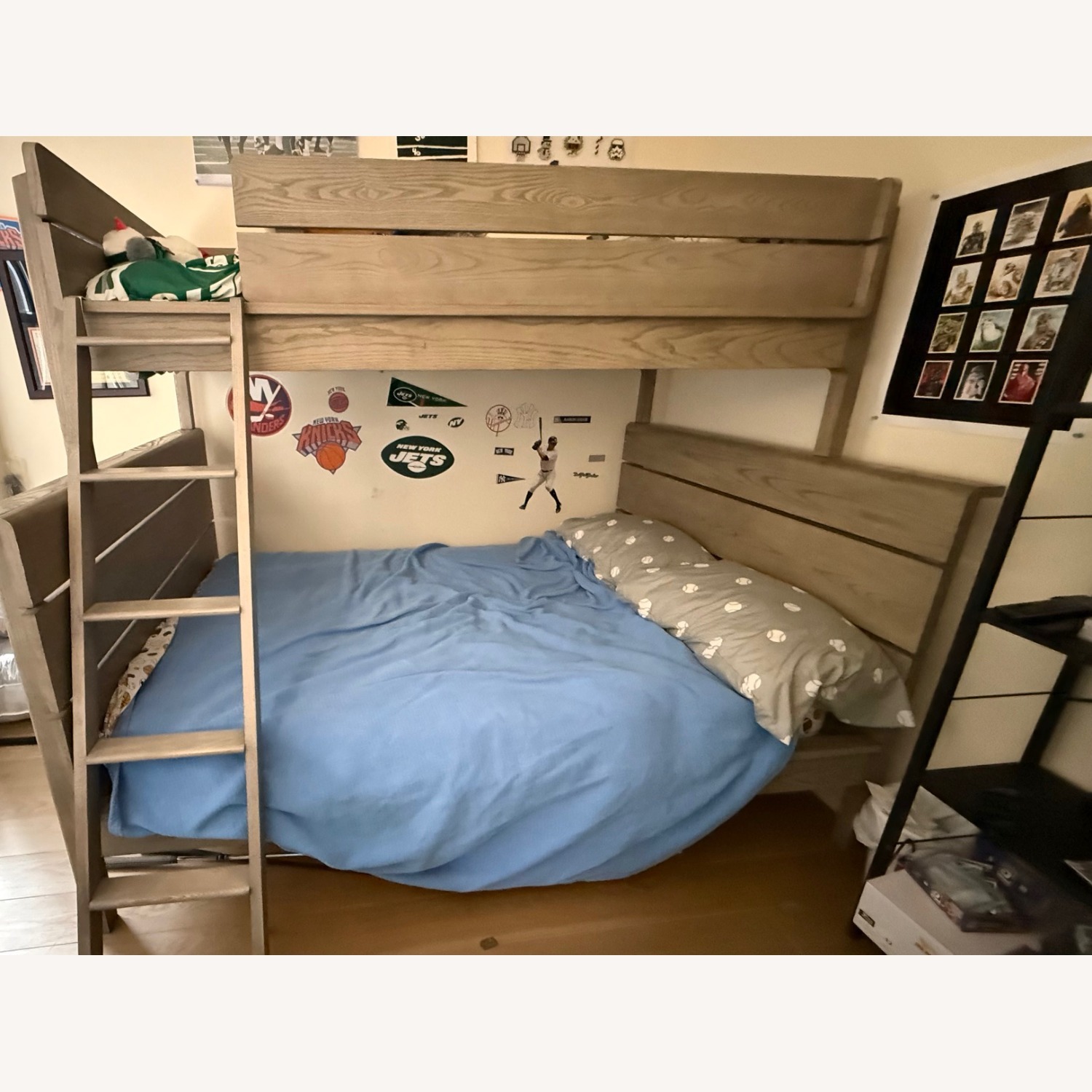 Crate & Barrel Gray Wood Bunk Bed - image-1