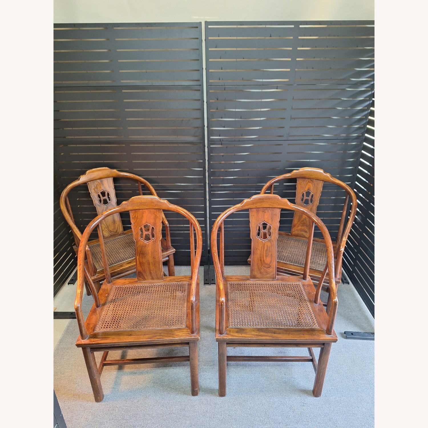 Henredon Cain Horseshoe Chairs - image-1