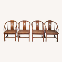 Henredon Cain Horseshoe Chairs