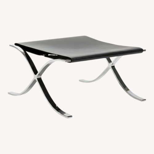 Used Knoll Barcelona Stools w Cowhide Sling 2 for sale on AptDeco