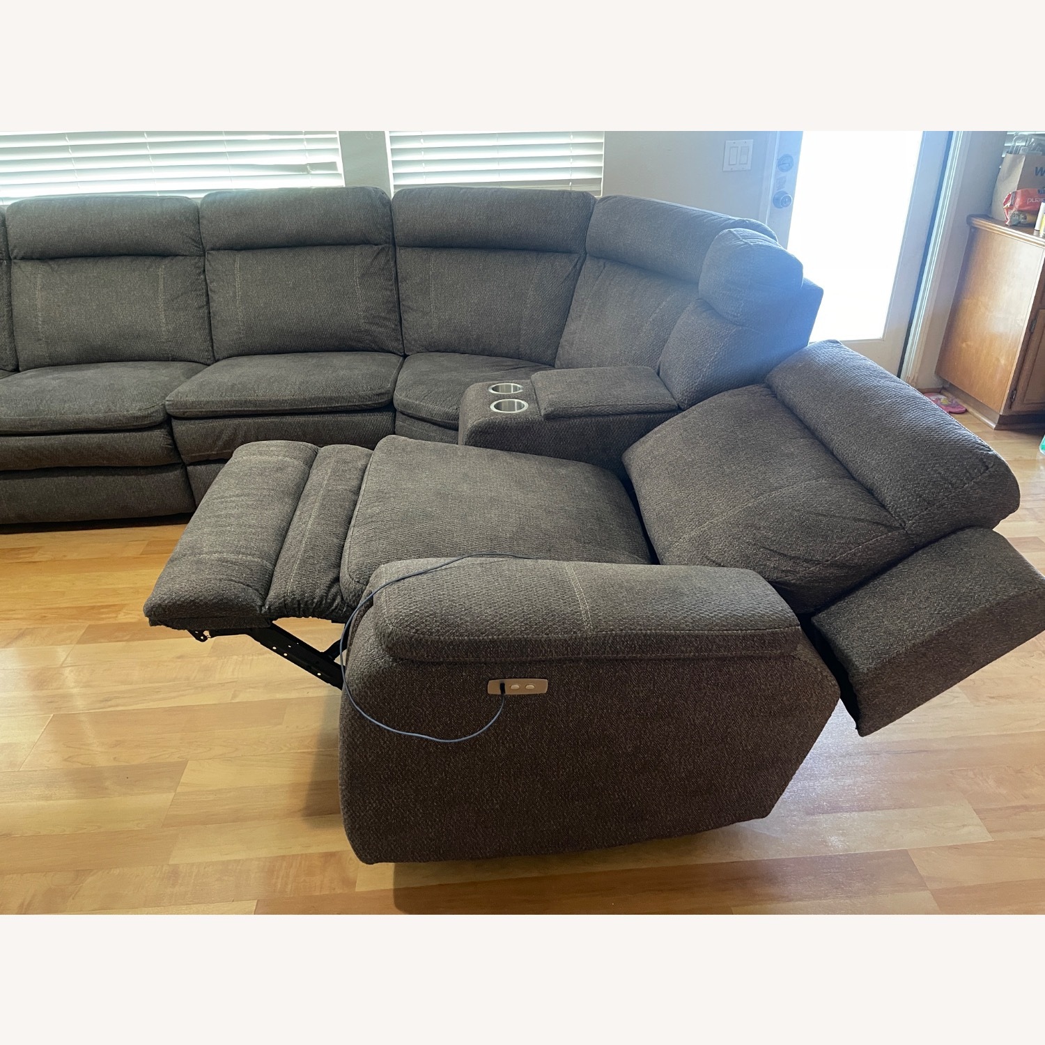 Reclining Sectional Sofa Cup Holders - image-6