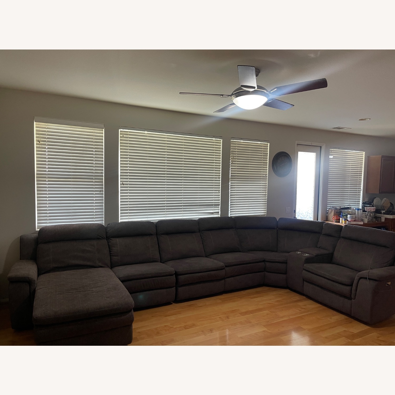 Reclining Sectional Sofa Cup Holders - image-12