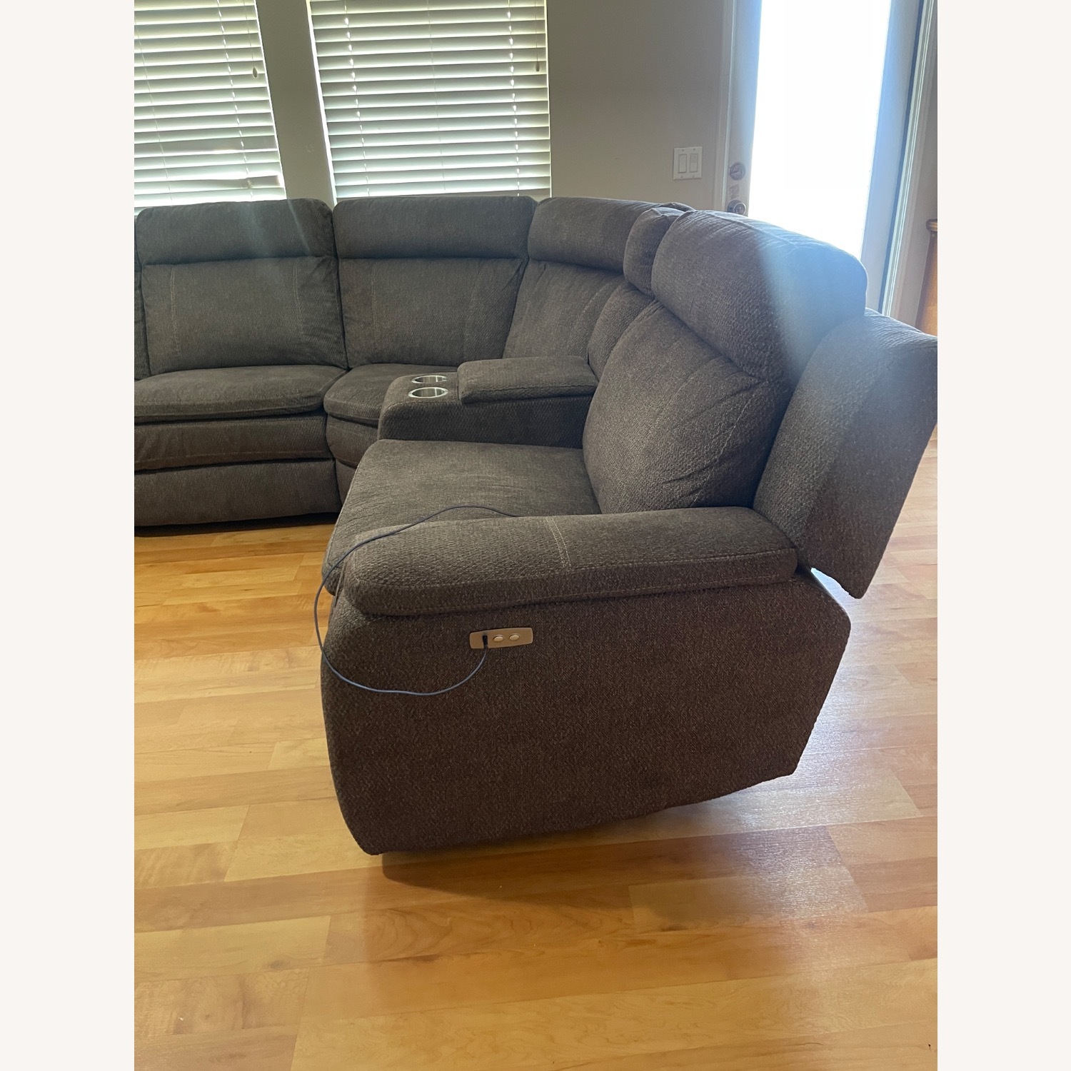 Reclining Sectional Sofa Cup Holders - image-9