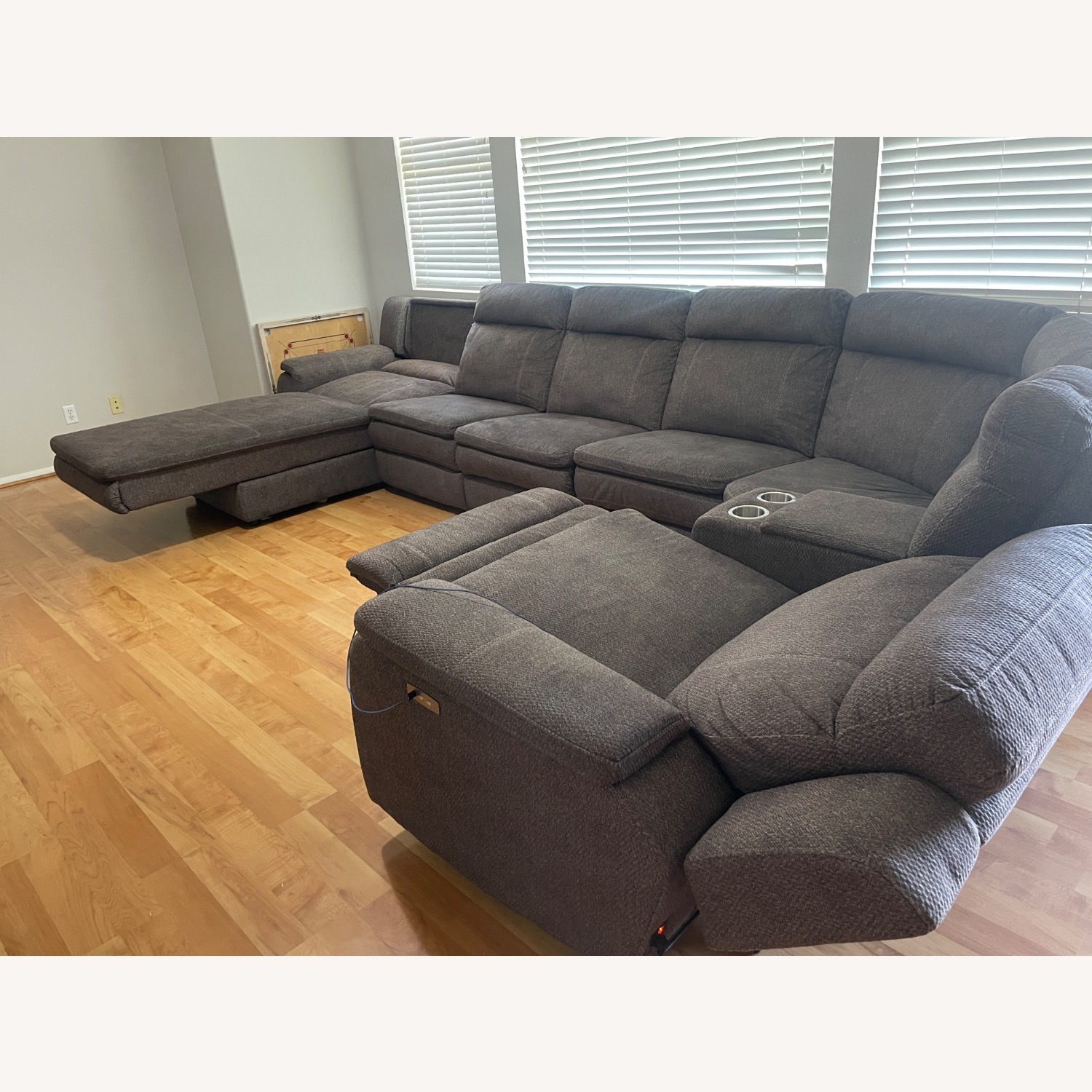 Reclining Sectional Sofa Cup Holders - image-7