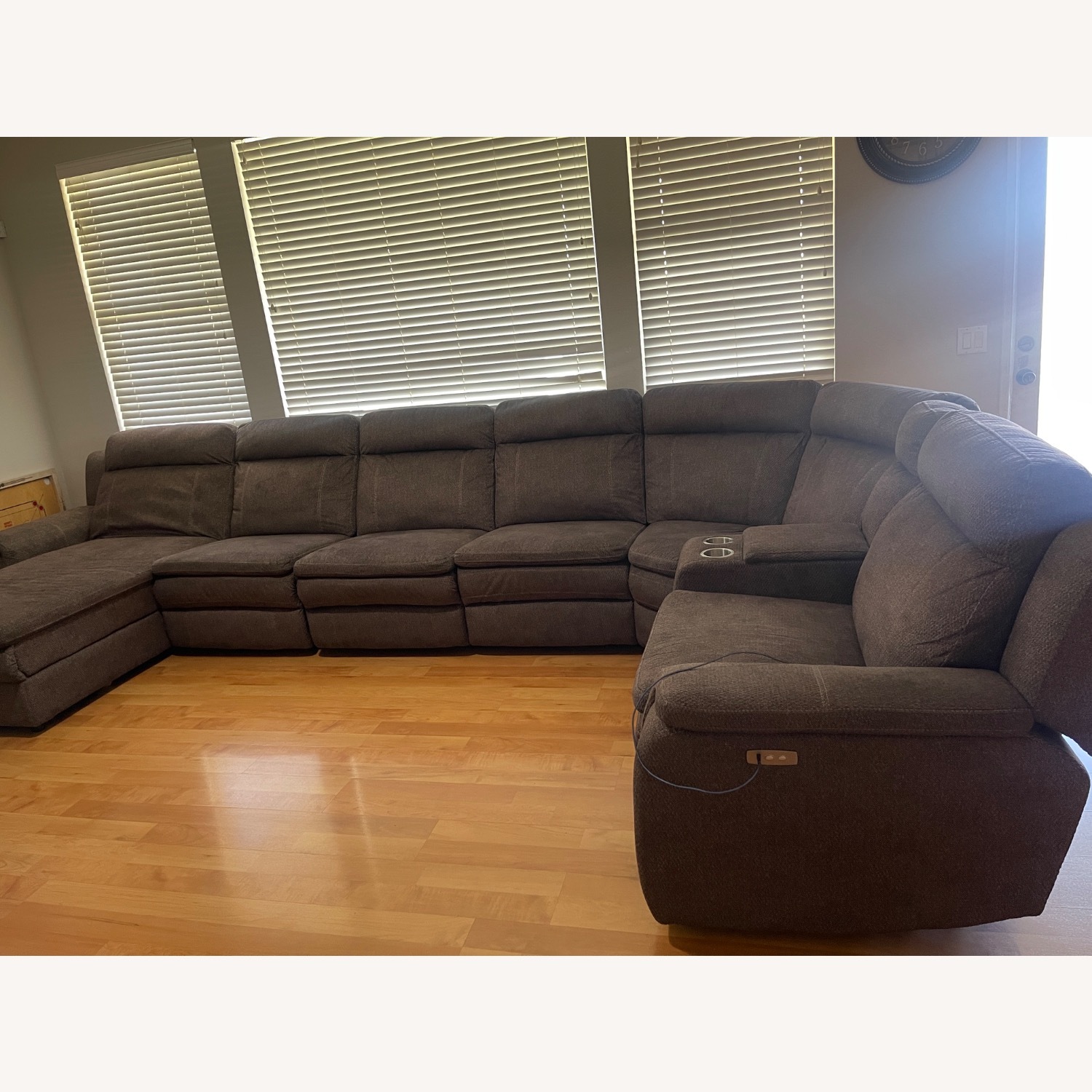 Reclining Sectional Sofa Cup Holders - image-8