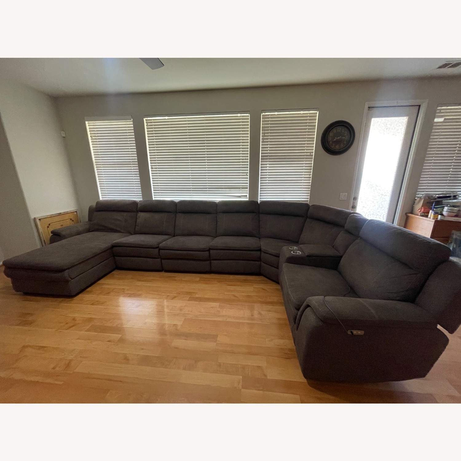 Reclining Sectional Sofa Cup Holders - image-2