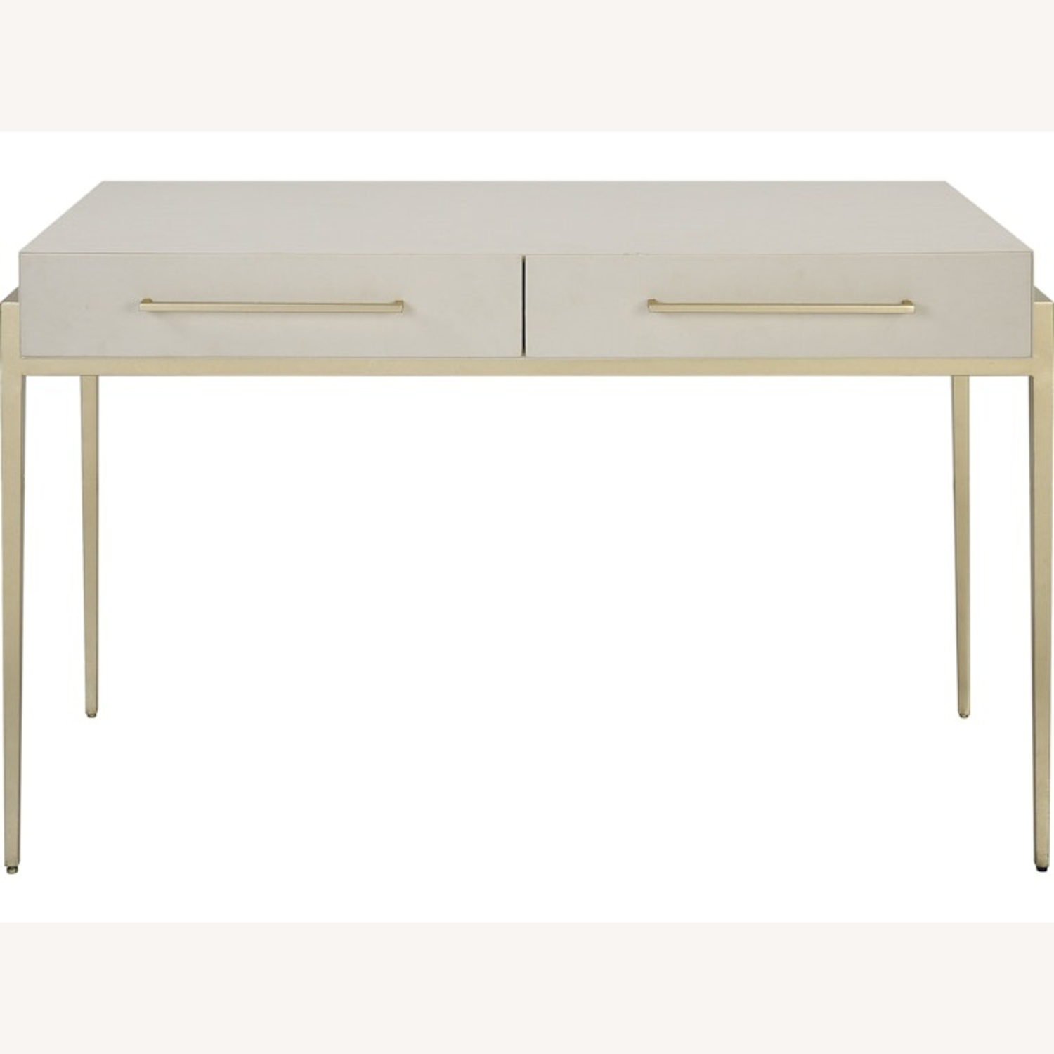 Uttermost White Faux Leather Desk - image-5